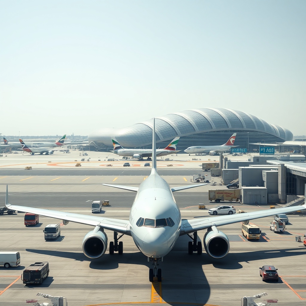 Strategic visualization explaining the phased transition between aviation facilities, clarifying why experts confirm Will DXB close for Al Maktoum will unfold gradually while maintaining existing passenger services.